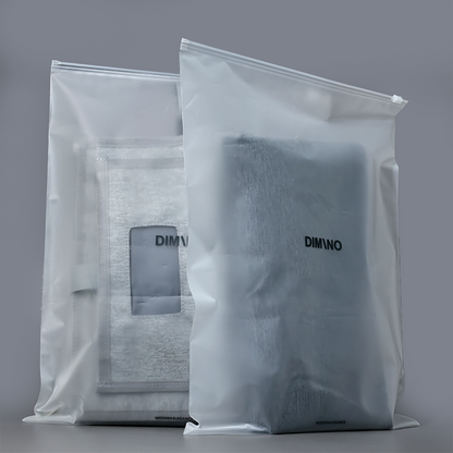Transparent frosted plastic ziplock bag