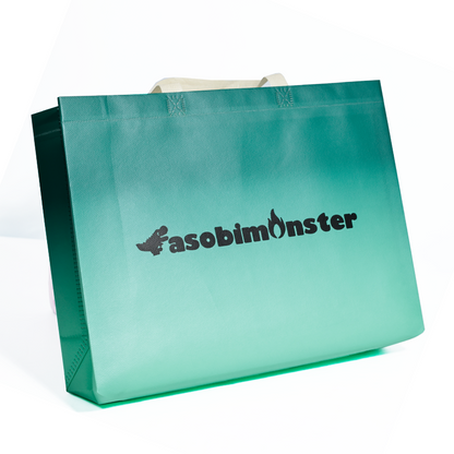 Green gradient non-woven tote bag