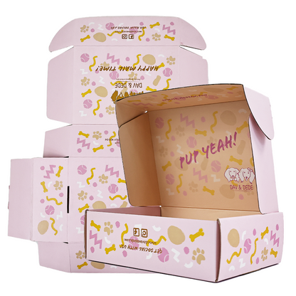 Pink full-print airplane box
