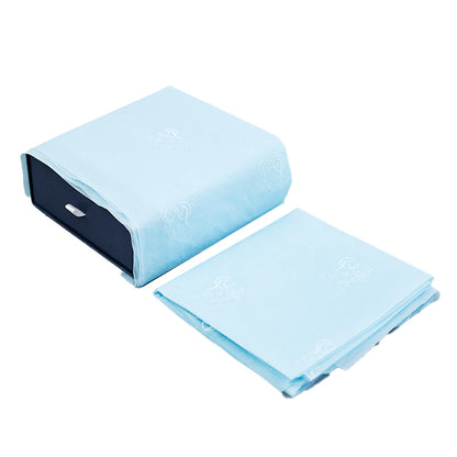 Blue Shirley Paper Print White Pattern Wrapping Paper