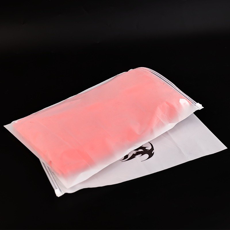 Transparent frosted ziplock bag