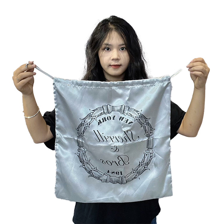 Silk drawstring bag