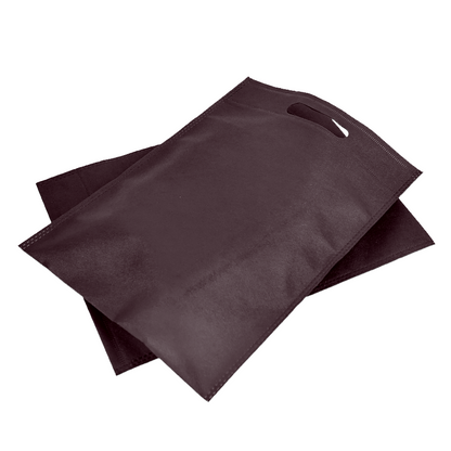 Brown non-woven flat tote bag
