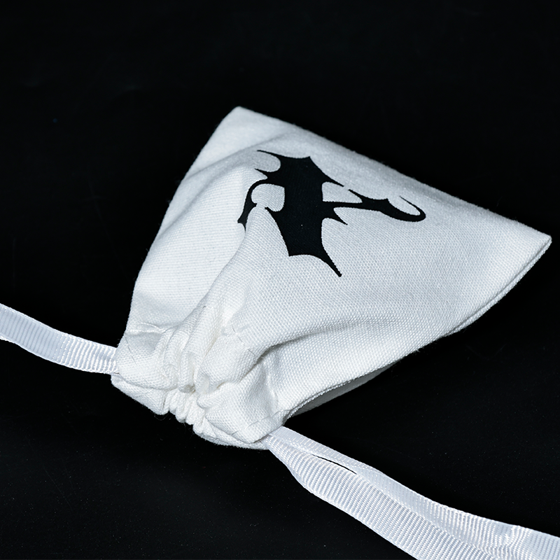 White small drawstring bag
