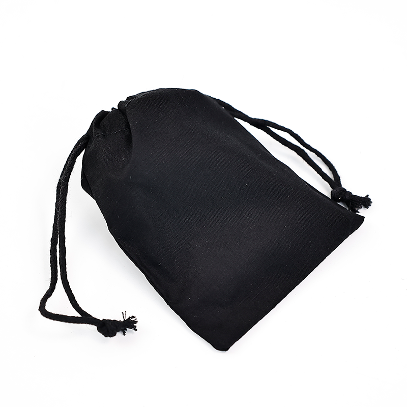 Small size black drawstring bag