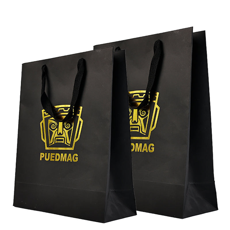 Black gold foil handbag