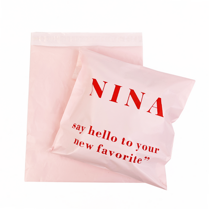 Large size pink ziplock courier plastic bag