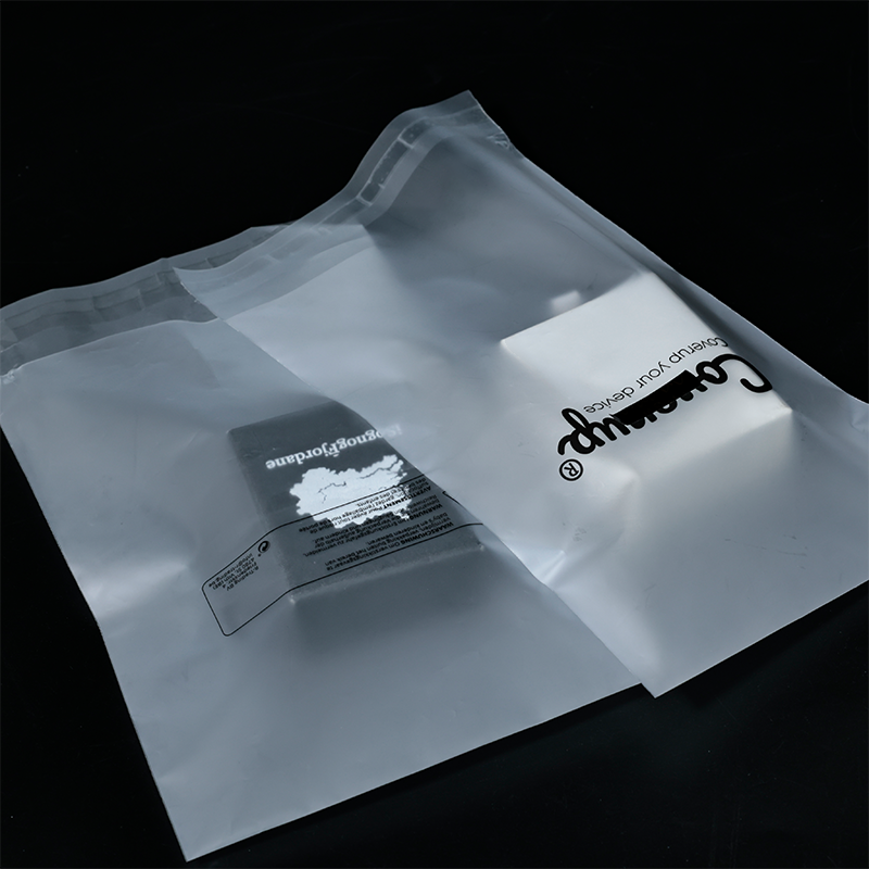 Transparent frosted biodegradable ziplock bag