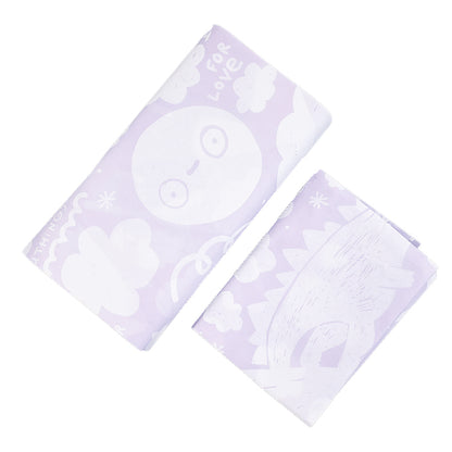 Purple Shirley Paper Print White Multi-Pattern Wrapping Paper