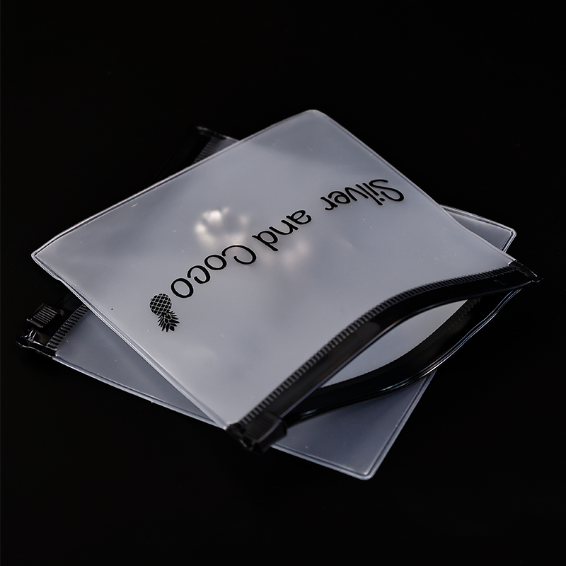Small size transparent frosted zipper bag