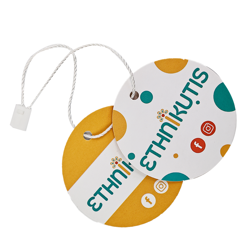 Round multi-pattern hangtag