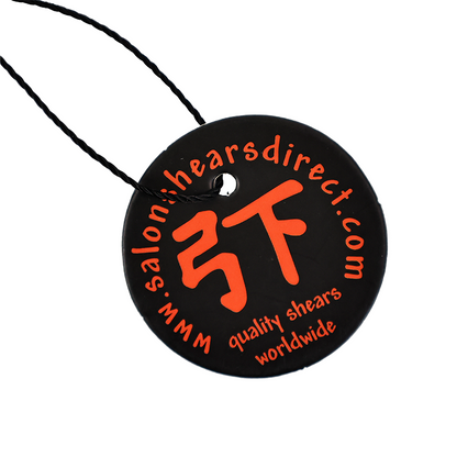 Black multi-pattern style hangtag