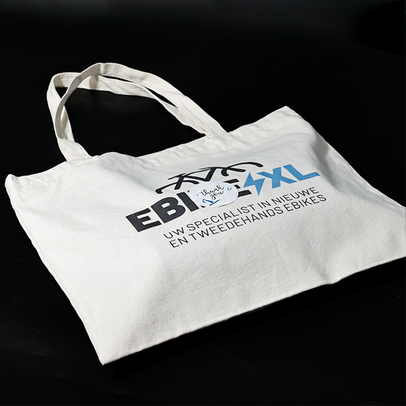 White canvas tote bag