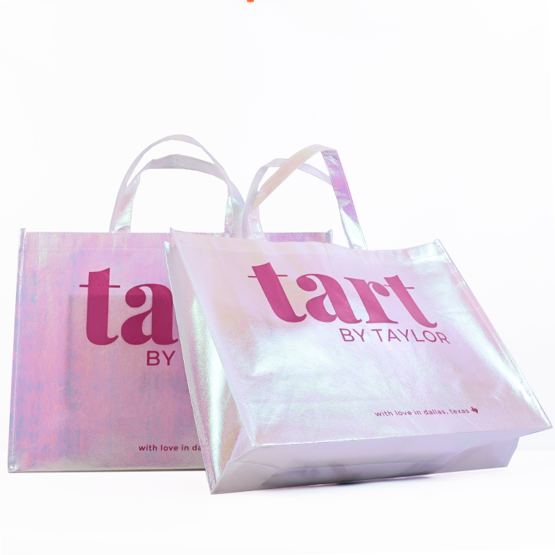 Laser gradient large size non-woven handbag