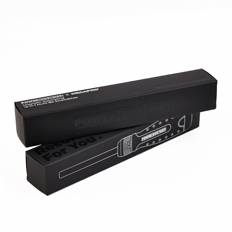 Black kraft paper hot silver UV printing packaging box