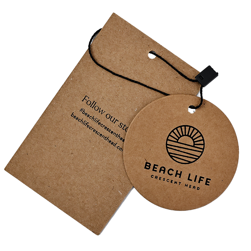 Brown kraft paper various styles set tag