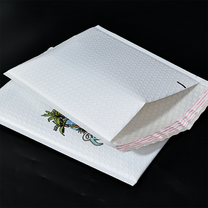White color printed express bubble bag
