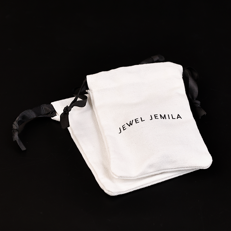 Small size white non-woven drawstring bag