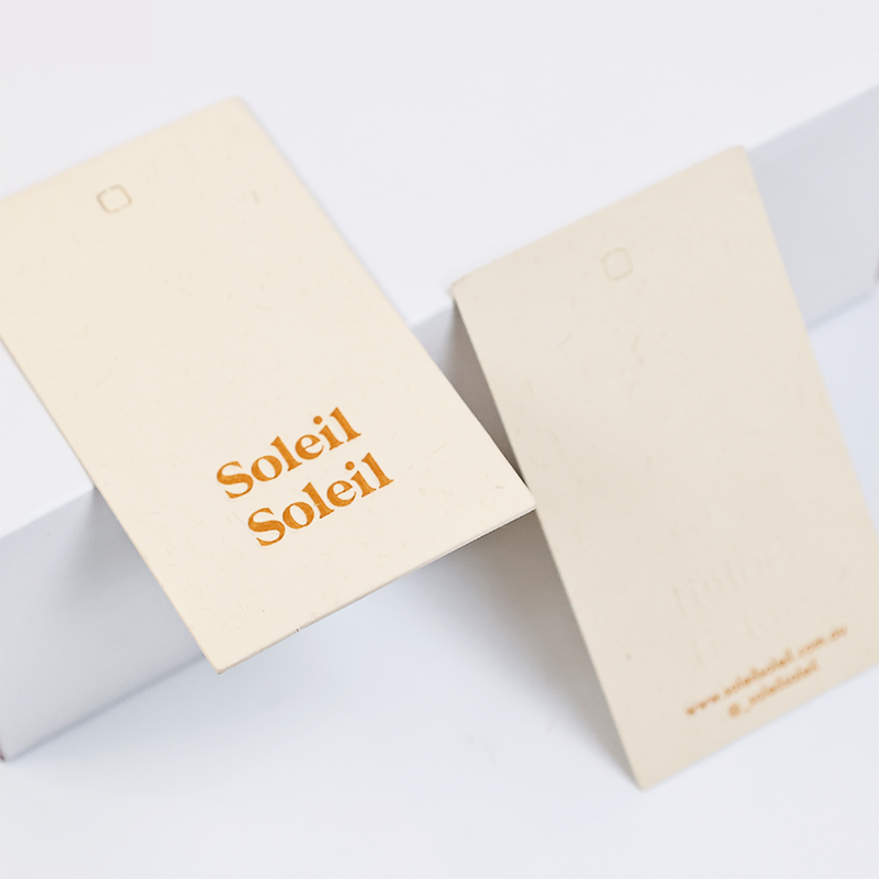 Off-white pattern embossed hangtag