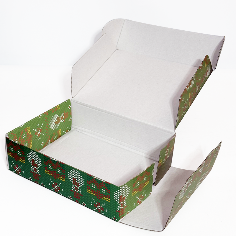 Full version of the Christmas pattern corrugated airplane box
