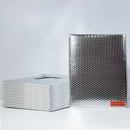 Large size silver shiny aluminized film express bubble bag