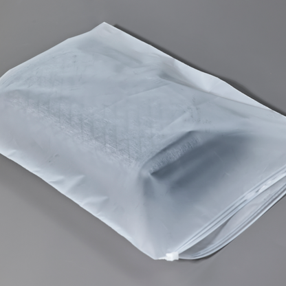 Transparent frosted ziplock bag