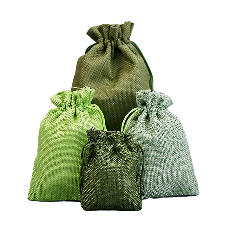 Green Series Drawstring Linen Bag