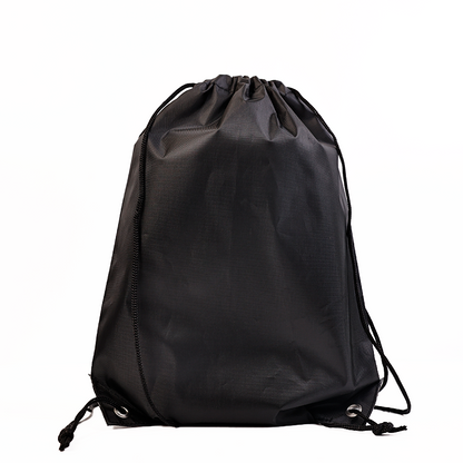 Black Backpack Drawstring Pocket