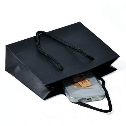Black plain paper bag
