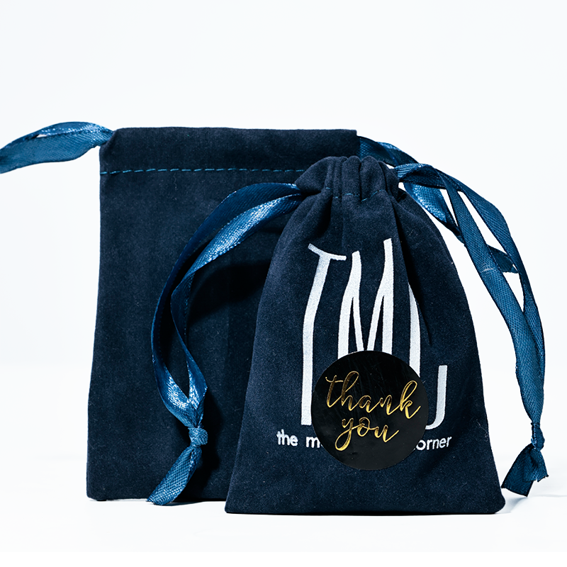 Dark green drawstring bag
