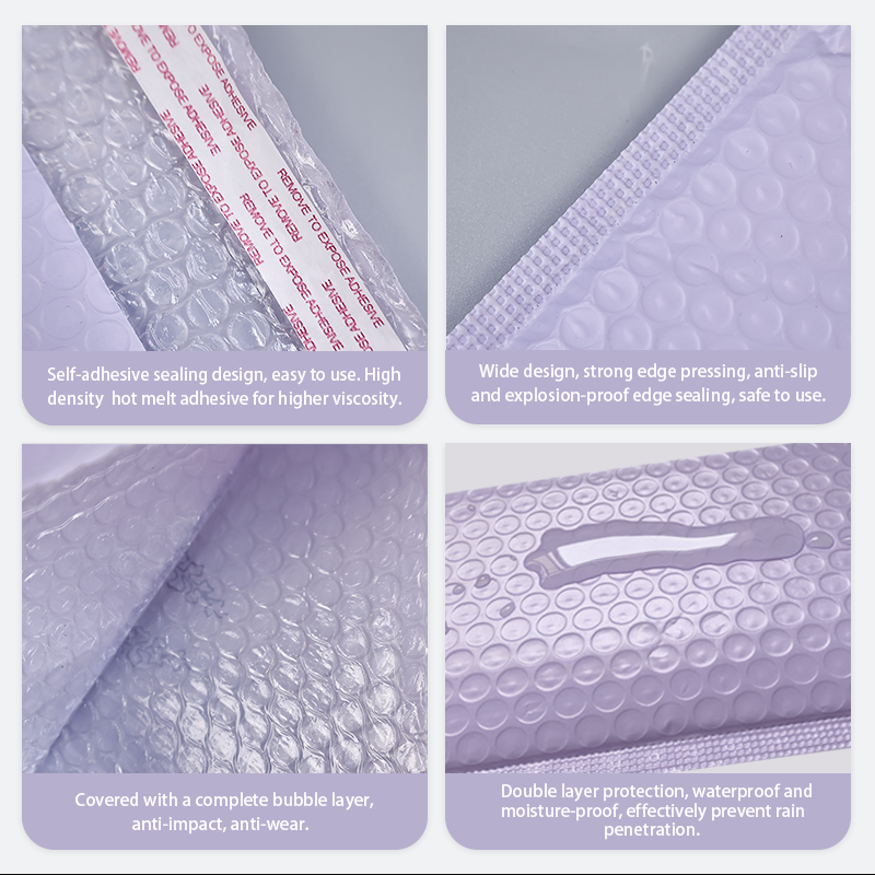 Purple co-extrusion film express bubble bag