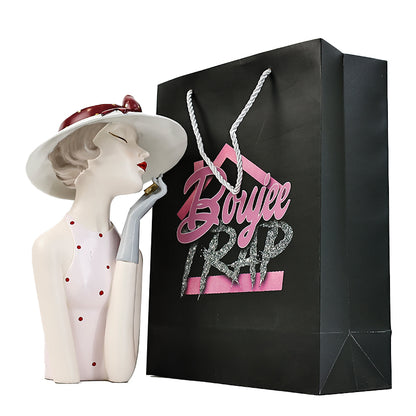 Black printed pink logo tote bag