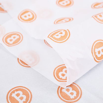 White Shirley Paper Print Orange Pattern Wrapping Paper