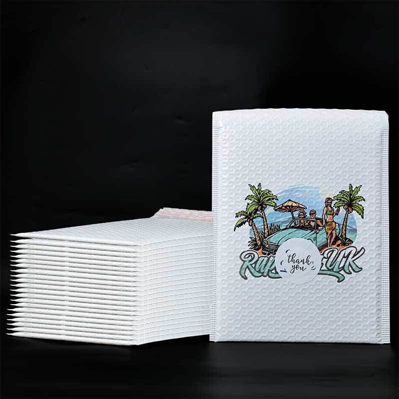 White color printed express bubble bag