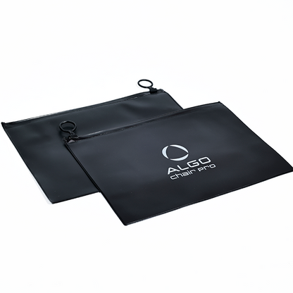 Black PVC frosted zipper bag
