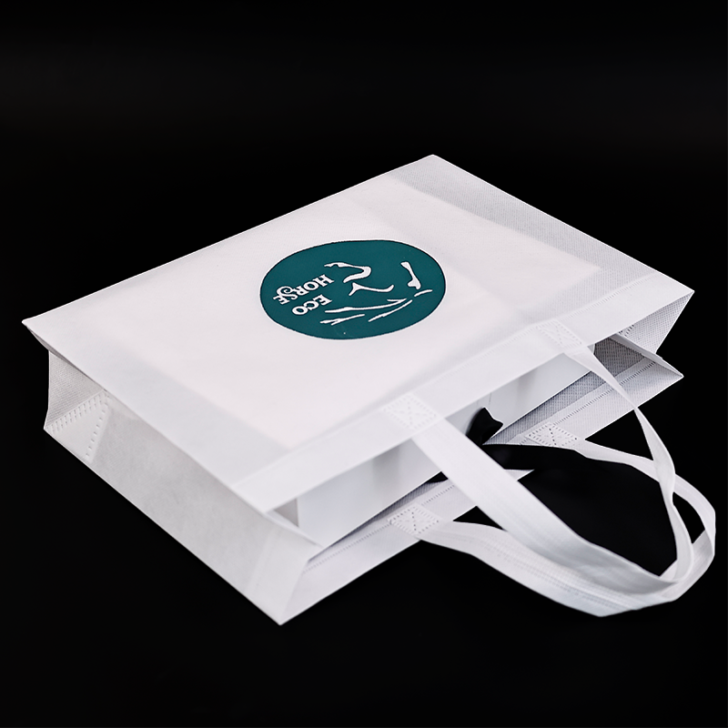 White non-woven tote bag