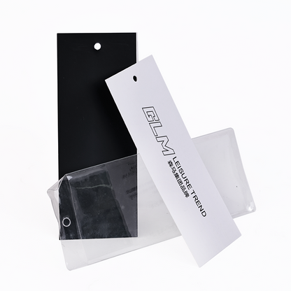 GLM multi-material packaging with a hang tag