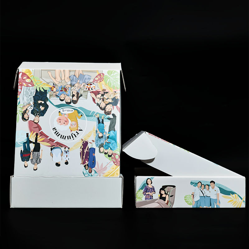 Full pattern printed corrugated airplane box