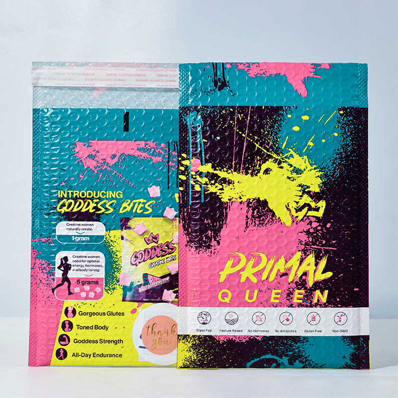 Pattern full color printing co-extrusion film express bubble bag