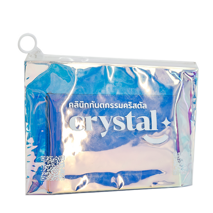 Transparent laser ring zipper bag