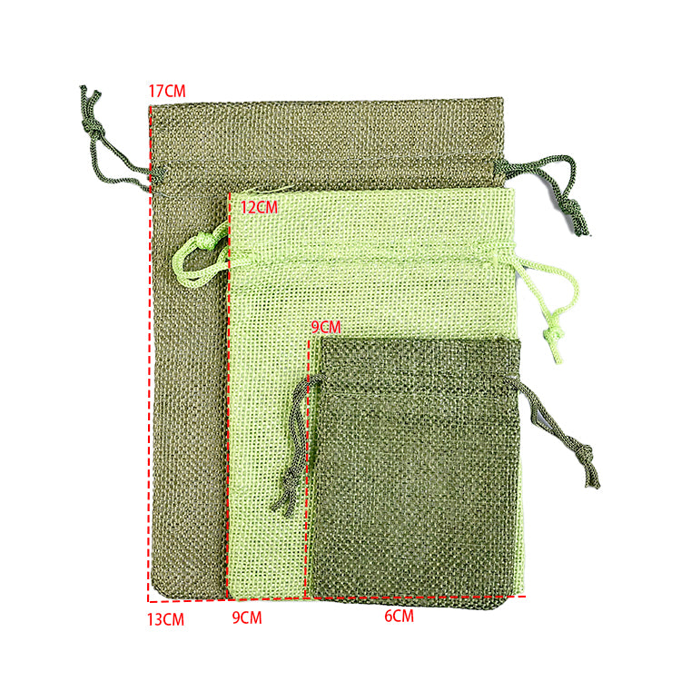 Green Series Drawstring Linen Bag