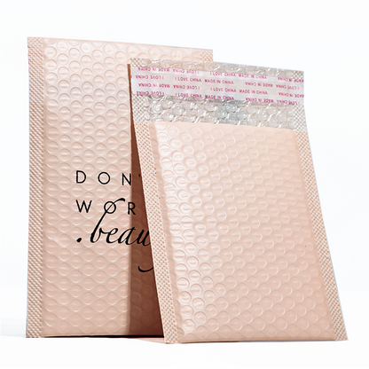 Pink co-extrusion film express bubble bag