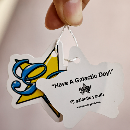 Five-pointed star shaped full-print hangtag
