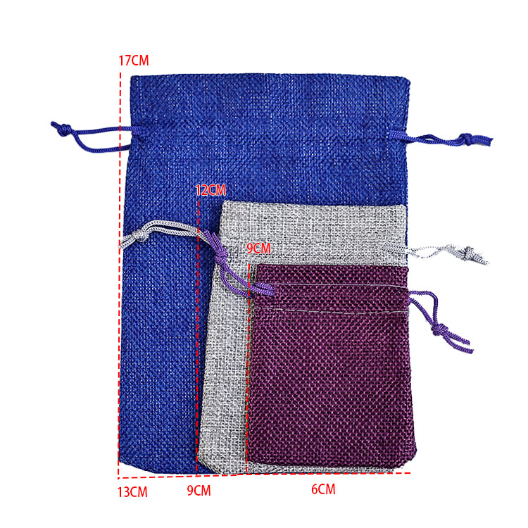 Blue Series Drawstring Linen Bag