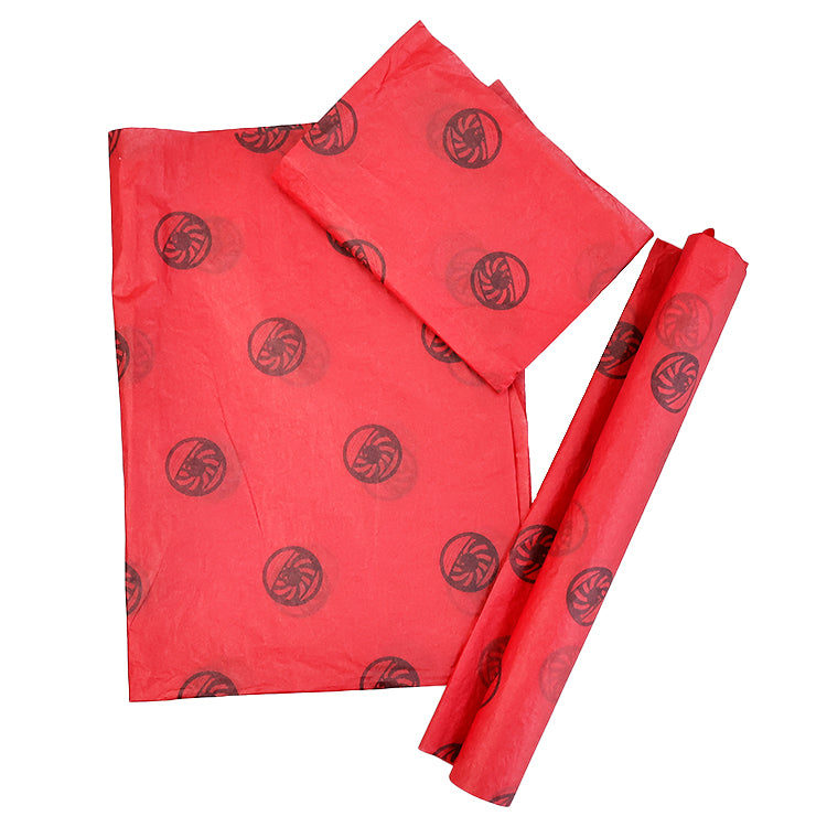 Red Shirley Paper Print Black Pattern Wrapping Paper