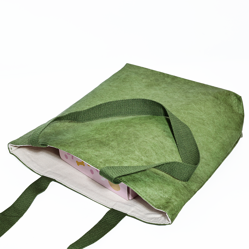 Green Dupont canvas shoulder backpack with bottom