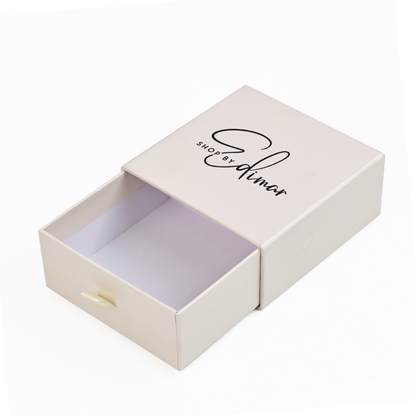 Off-white pearlescent drawer box