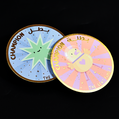 Round full-page printing gold stamping card