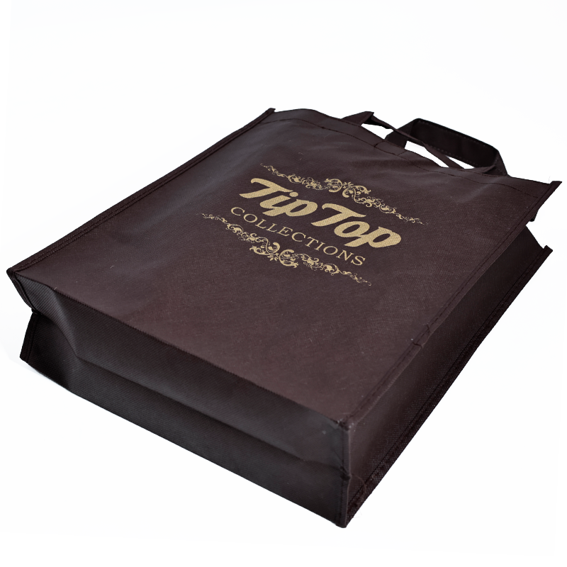 Brown pattern hot stamping non-woven bag