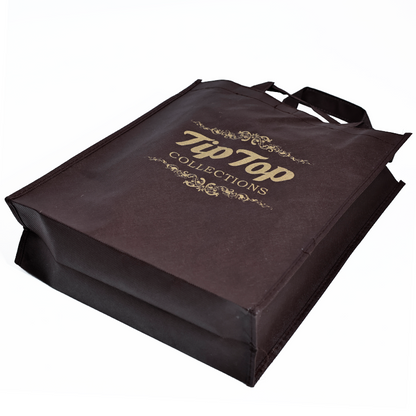 Brown pattern hot stamping non-woven bag